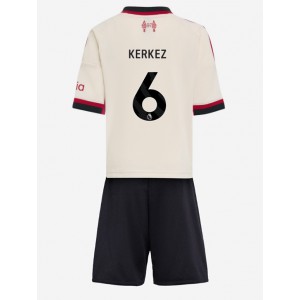 Liverpool Milos Kerkez #6 Jalkapallovaatteet Lasten Vieraspeliasu 2025-26 Lyhythihainen (+ Lyhyet housut)
